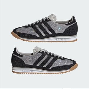 Adidas Black and silver rhinestone sl72 Shoes